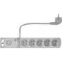 GETFORT ciabatta con protezione da sovratensione 5 vie con 2 porte di ricarica USB, cavo 5m, grigio