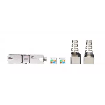 GETFORT 58459 Cat.6 UTP Keystone Jack RJ45 senza attrezzi, Bianco