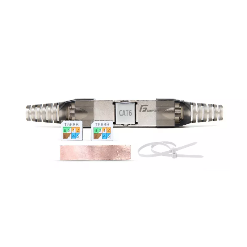 GETFORT 58459 Cat.6 UTP Keystone Jack RJ45 senza attrezzi, Bianco