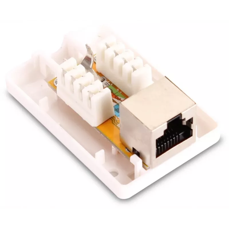 GETFORT GF-1G5EFTP modulo RJ45 schermato da parete Cat.5e, bianco