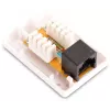 GETFORT GF-1G6UTP Presa di rete RJ45 Cat.6 UTP da superficie, Bianco