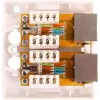 GETFORT GF-2G5EFTP presa RJ45 da parete schermata, 2 porte, Cat.5e, bianco