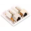 GETFORT GF-2G5EFTP presa RJ45 da parete schermata, 2 porte, Cat.5e, bianco
