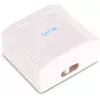 GETFORT GF-2G5EFTP presa RJ45 da parete schermata, 2 porte, Cat.5e, bianco