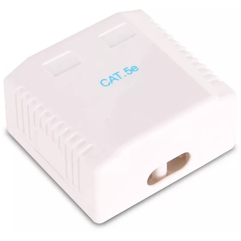 GETFORT GF-2G5EFTP presa RJ45 da parete schermata, 2 porte, Cat.5e, bianco