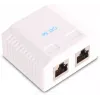 GETFORT GF-2G5EUTP presa di rete doppia RJ45 Cat.5e UTP da parete, bianco