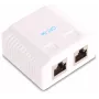 GETFORT GF-2G5EUTP presa di rete doppia RJ45 Cat.5e UTP da parete, bianco