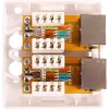 GETFORT GF-2G6FTP Presa di rete da parete schermata, 2x RJ45, Cat6 FTP, bianca