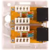 GETFORT GF-2G6UTP Presa di rete RJ45 Cat.6 UTP a 2 porte da superficie, Bianco