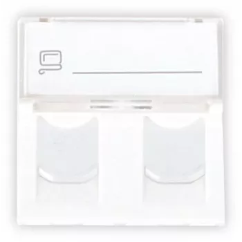 GETFORT GF-2MOD-2G Modulo di rete Mosaic 2 porte RJ45 Cat.5e, 45x45mm, Bianco