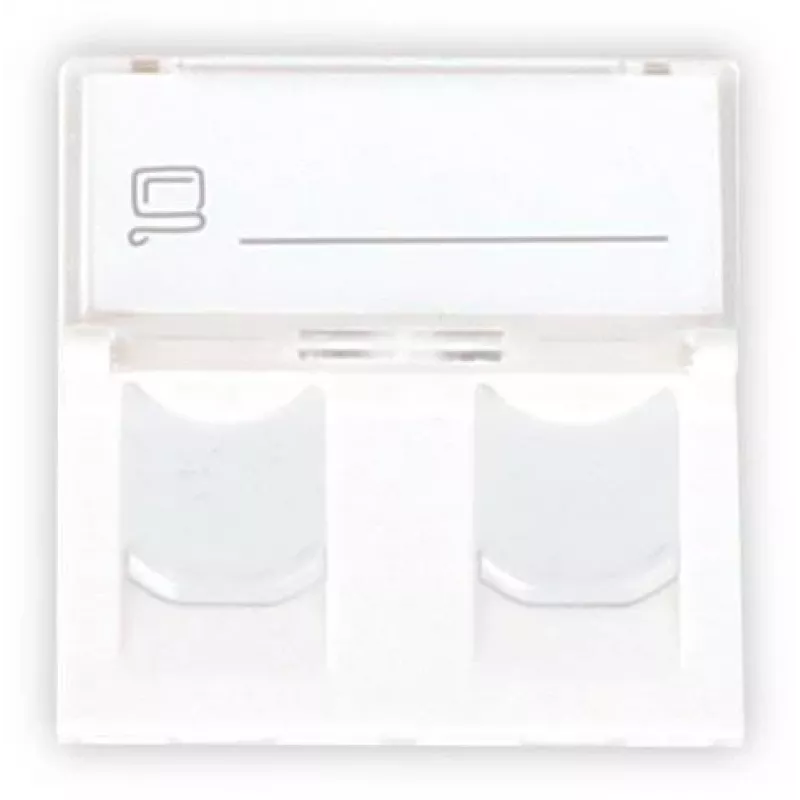 GETFORT GF-2MOD-2G Modulo di rete Mosaic 2 porte RJ45 Cat.5e, 45x45mm, Bianco