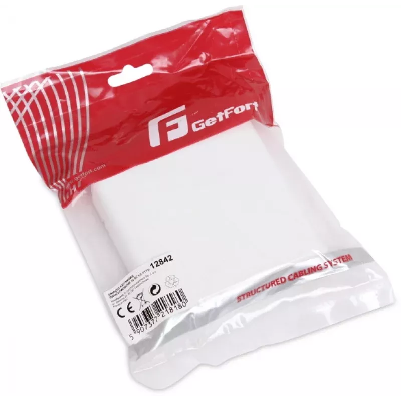 GETFORT GF-FO2P rosetta FTTH fibra ottica con adattatori SC/APC e LC/APC, scatola a parete 2 porte, monomodale, bianca