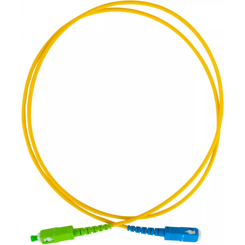 GETFORT GF-SUSAS5 Cavo patch in fibra ottica monomodale SC/UPC a SC/APC Simplex 5m LSZH giallo