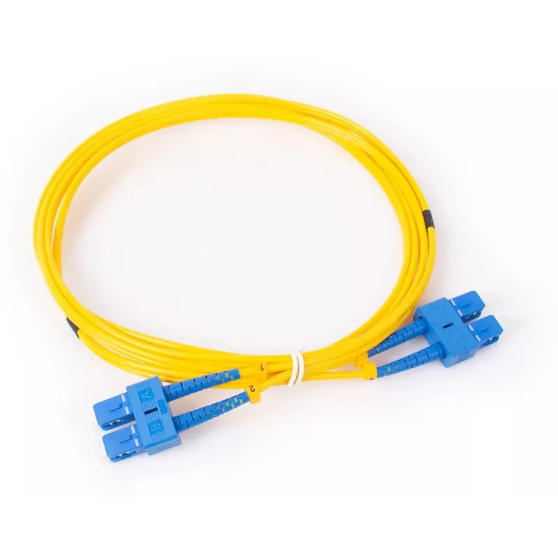 GETFORT GF-SUSUD2 cavo patch in fibra ottica monomodale duplex SC/UPC su SC/UPC, 2m, giallo