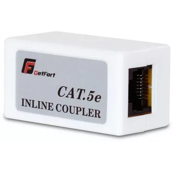GETFORT accoppiatore inline RJ45 Cat.5e UTP femmina-femmina (nero)
