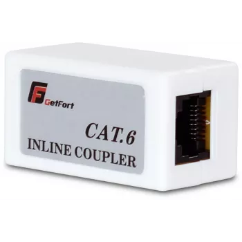 GETFORT accoppiatore inline RJ45 Cat.6 UTP femmina-femmina nero