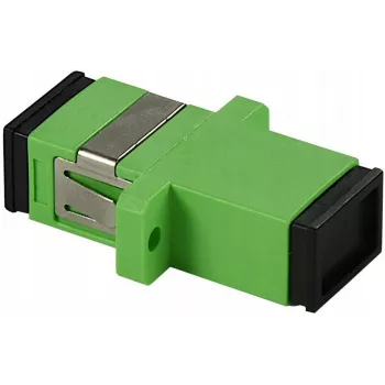 GETFORT SC/APC Adattatore in fibra ottica simplex, monomodale, verde, montaggio a flangia
