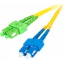 GETFORT Cavo patch in fibra ottica monomodale duplex SC/UPC su SC/APC 2m giallo