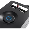 GETFORT ciabatta con protezione da sovratensione 5P-1.5M-B-USB, 5 prese, 2 USB, 1,5 m, nero