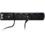 GETFORT ciabatta con protezione da sovratensione 5P-1.5M-B-USB, 5 prese, 2 USB, 1,5 m, nero