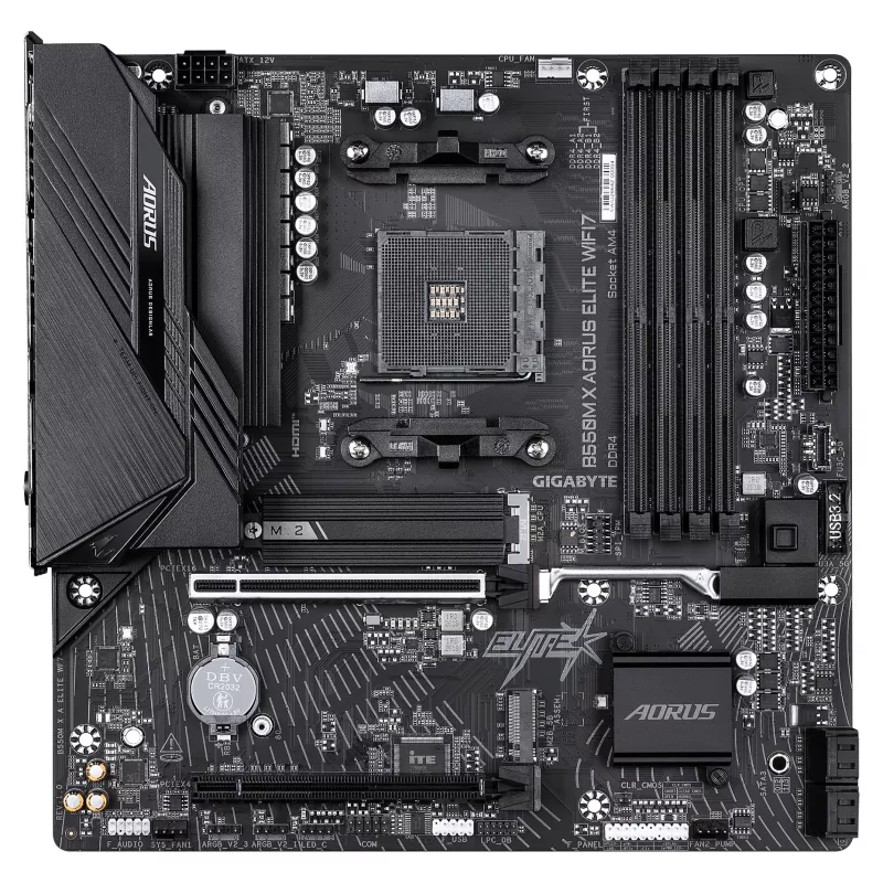 Gigabyte B550M X AORUS ELITE WIFI7 Scheda madre Micro-ATX (AM4, DDR4, 2x M.2, Wi-Fi 7)