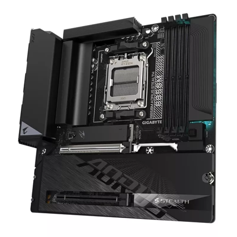 GIGABYTE B850M AORUS STEALTH AM5 scheda madre Micro-ATX, DDR5, 2.5GbE, Wi-Fi 6E, 3x M.2