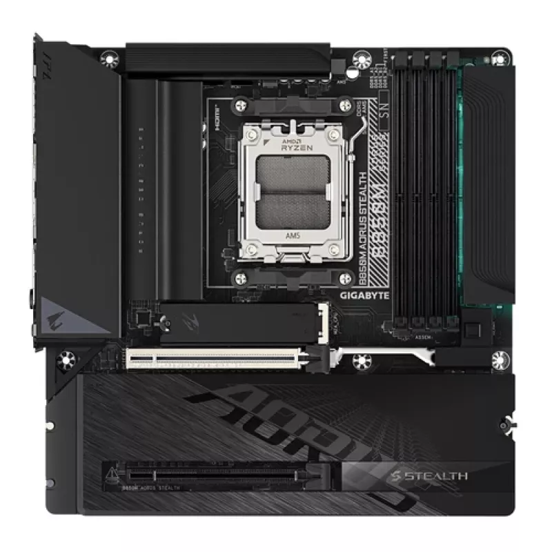 GIGABYTE B850M AORUS STEALTH AM5 scheda madre Micro-ATX, DDR5, 2.5GbE, Wi-Fi 6E, 3x M.2