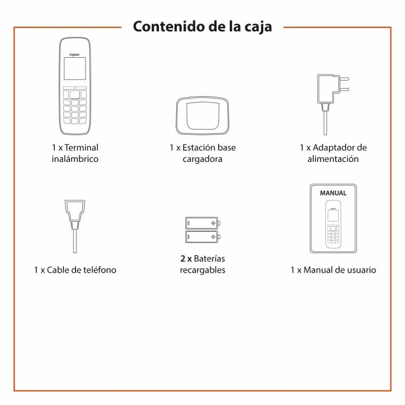 Gigaset A270 telefono cordless DECT nero