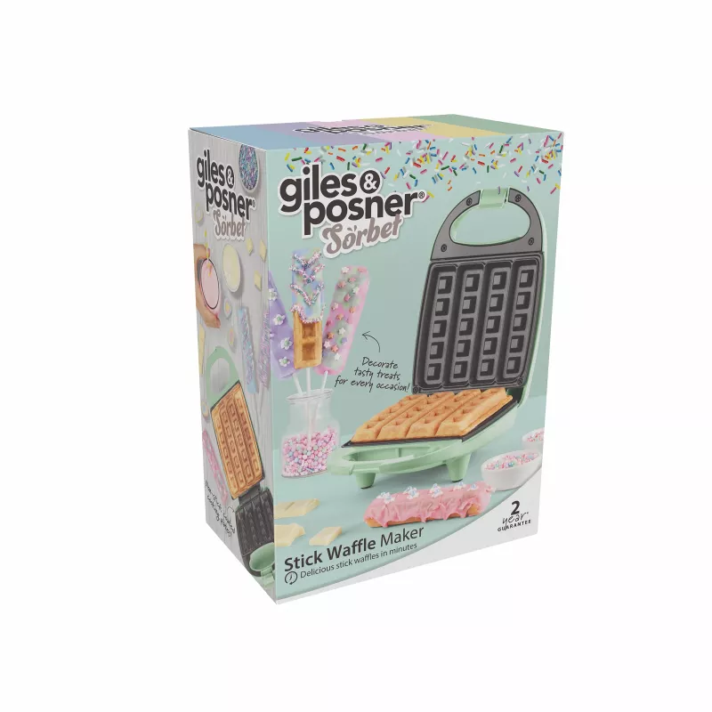 Giles & Posner EK5419NGSGRVDE piastra per waffle a stecco
