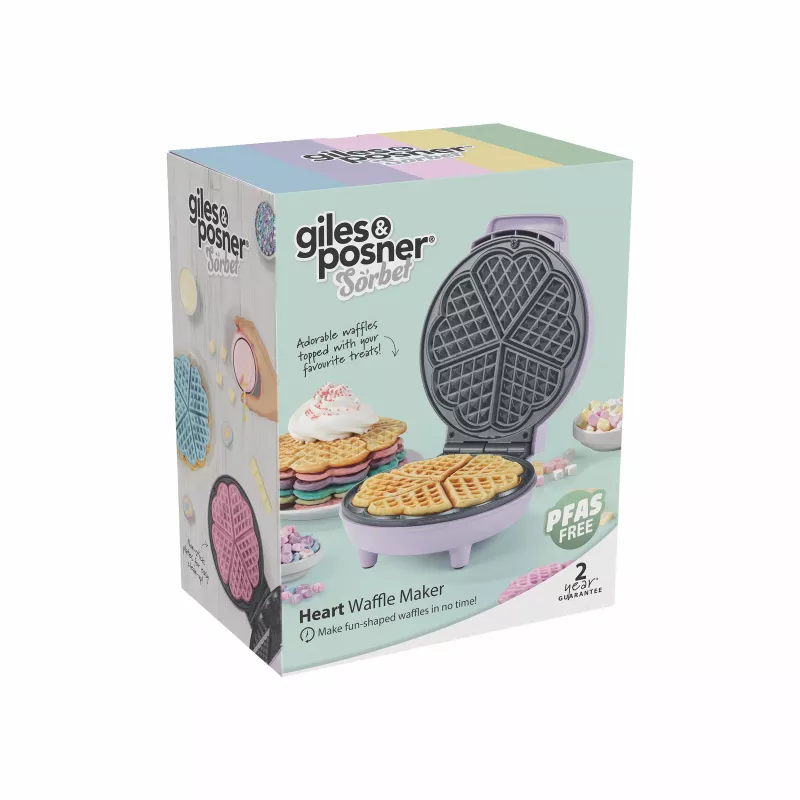 Giles & Posner EK6701GSPPVDE piastra per waffle a cuore