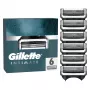 Gillette Intimate lamette da rasoio ricambio, 6 lame, nero, rasatura dei peli intimi maschili