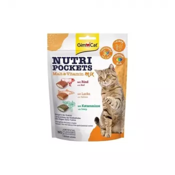 GimCat Nutri Pockets malt & vitamin mix snack per gatti 150g