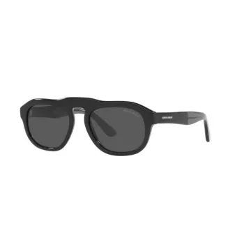 GIORGIO ARMANI MAN AR8173-500187 occhiali da sole rettangolari nero/grigio 52mm