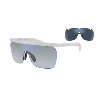 Giorgio Armani Occhiali da sole da uomo AR8169-5344D6 Montatura quadrata Grigio trasparente Grigio scuro UV400