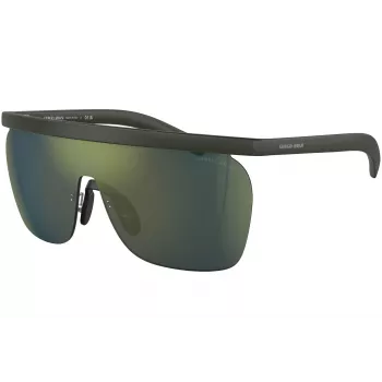 GIORGIO ARMANI occhiali da sole AR8169-59606R uomo Square nero opaco polarizzati