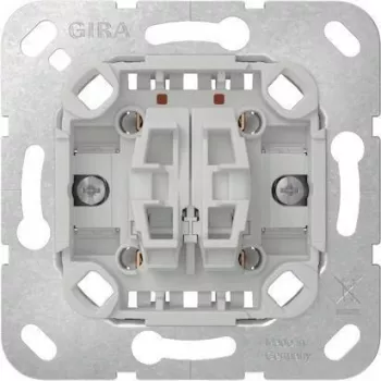 Gira 312800 inserto deviatore bipolare, 10A 250V AC, morsetti a vite, da incasso