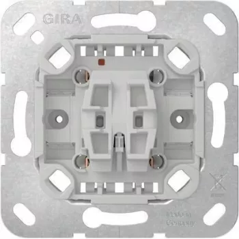 GIRA 381600 inserto deviatore, 1 polo, 10 A, 250 V AC, da incasso, senza ganci, per System 55