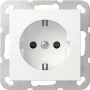 GIRA 418303 presa SCHUKO con protezione aumentata contro il contatto, System 55, bianco puro lucido