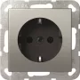 Gira 4188600 inserto presa SCHUKO System 55 acciaio inox