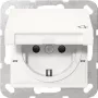 Gira 441427 presa SCHUKO con coperchio a ribalta, System 55, bianco puro