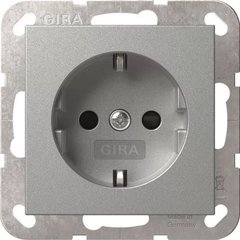 GIRA 445326 presa SCHUKO SH System 55 F alluminio