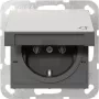 Gira 4454600 presa SCHUKO con coperchio a ribalta, System 55, acciaio inox