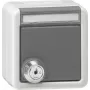Gira 456930 presa Schuko con coperchio a ribalta chiudibile, con chiave unica, bianco puro lucido