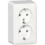 GIRA 478013 presa SCHUKO 2 posti con piastra di montaggio, a parete, bianco puro