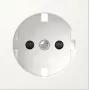 Gira 492103 Copertura per presa SCHUKO con coperchio a ribalta, System 55, bianco puro