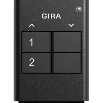 GIRA 535210 radiocomando a mano per System 3000, radio a 2 canali, a batteria, bianco