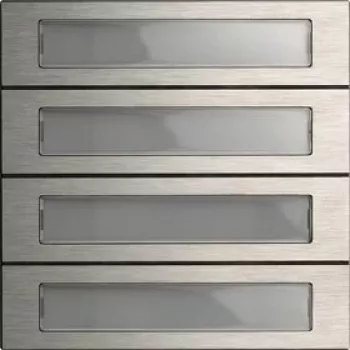 Gira modulo pulsanti di chiamata 4 canali System 106 acciaio inox 5534920