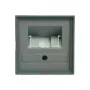 GIRA coperchio per presa UAE/IAE/ISDN System 55, Standard 55, E2, Event, Event Klar, Event Opak, Esprit, ClassiX alluminio (027026)