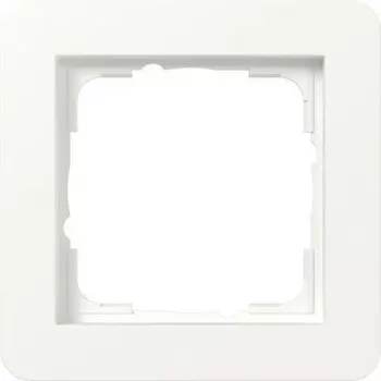 Gira E2 Placca di copertura 1 modulo, bianco puro opaco 0211151