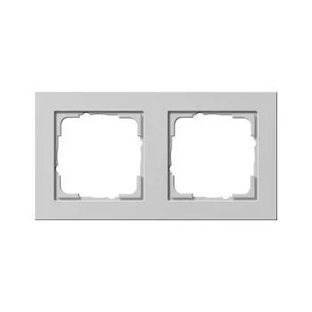 Gira E2 placca coprifrutto 2 posti, grigio opaco